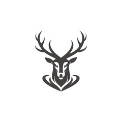 deer logo design template vector