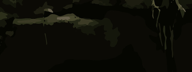 Dense Jungle Camouflage Vector Pattern With Olive Green, Khaki, and Dark Brown Leaf Shapes. Seamless Camouflage Background With Abstract Forest Leaves in Earth Tones for Military and Outdoor Designs
