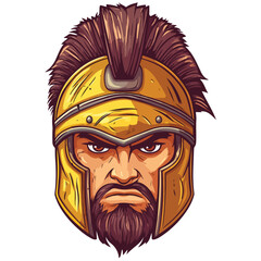 spartan mascot logo design vector with modern illustration concept