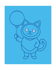 Blue cat balloon