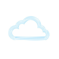 Cloud illustration against black backdrop puffy fluffy weather forecast icon sky design technology computer networking concept