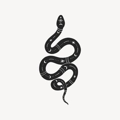 Obraz premium Astral snake, spiritual illustration, design resource