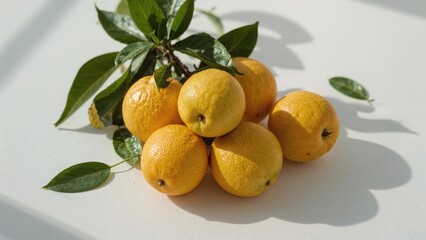 Complete fresh bergamot fruits, commonly named Dayap or Lime