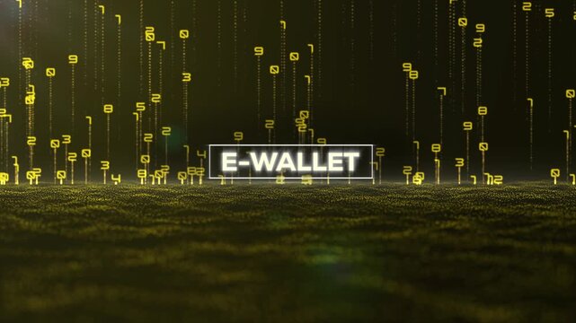 Matrix Binary Code and E-Wallet Word