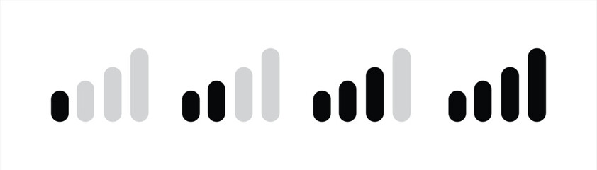 Signal Strength Icons – Minimalist Connectivity Bar Set