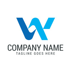 Creative Letter W or WN Vector Logo Design Monogram. 標誌設計, ロゴデザイン, Diseño de logotipo