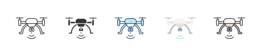 Drone Icon Set Multiple Style Collection