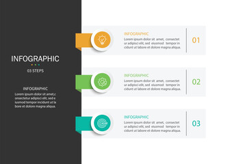 Vertical infographic timeline 3 steps template. Timeline, Business presentation. Vector illustration.