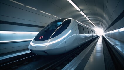 fast train in motion
