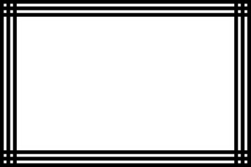 Simple Black Frame, Border Frame with White Background, Unique Frame