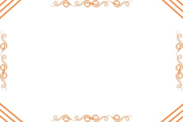 Simple Golden Frame, Border Frame with White Background, Unique Frame, Photo Frame