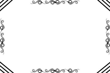 Simple Black Frame, Border Frame with White Background, Unique Frame, Photo Frame