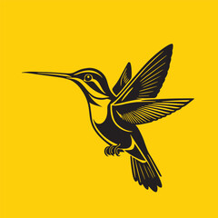 Minimalist Hummingbird Icon 