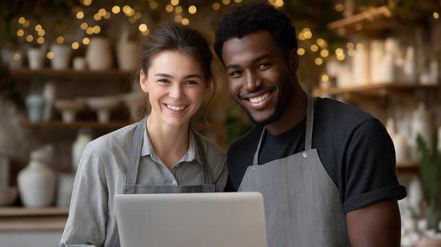 Young Ceramists Collaborate on Creative Projects in Their Studio