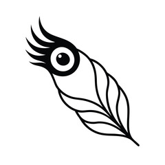 Obraz premium colorful-peacock-feather-with-eye-detail-icon-incl.eps