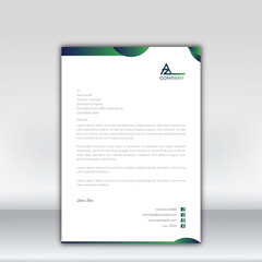 Letterhead design template for business. Simple and fist class letterhead design. Print for ready free download.	