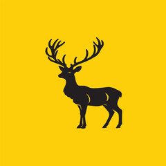 Minimalist Deer or deer head icon 
