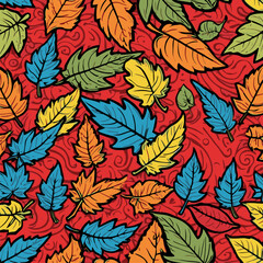vector leaf pattern for graphic design