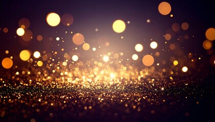 Obraz premium Golden bokeh lights on dark background (1)