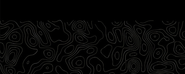 Contour lines create a stunning abstract design on a dark background showing topographic features and shapes