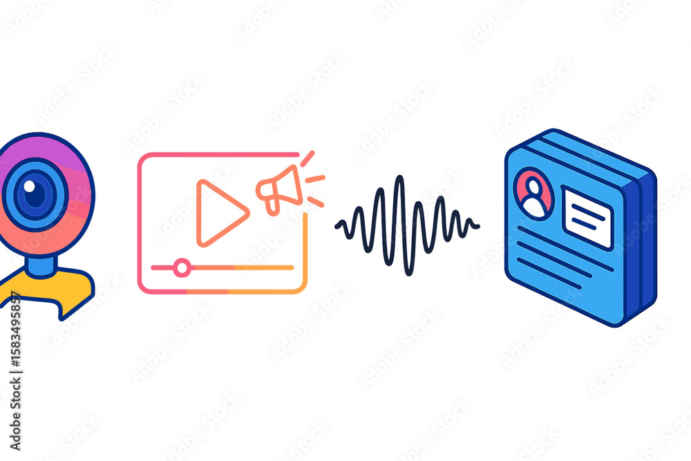 Poster exploring the world of streaming technology and content creation with engaging tools and platforms