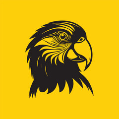 Minimalist Parrot  or Parrot head Logotype idea for branding