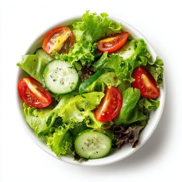 A white bowl filled with a salad of cus, tomatoes, cus, cus, cus