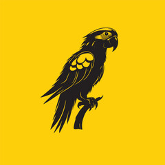 Minimalist Parrot  or Parrot head Logotype idea for branding