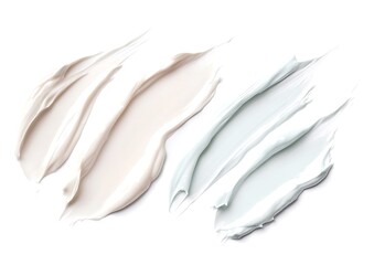 Set of Soft Pastel Colored Cosmetic Cream Smears and Textures for Beauty and Skincare Product Design
