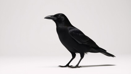 crow on a white background