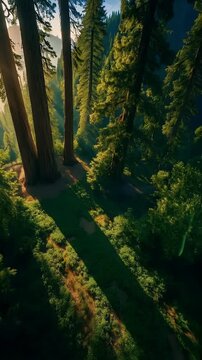 Giant Sequoias in Golden Light