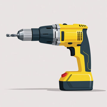 cordless drill isolated on white