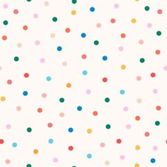 Cute polka dot background, colorful pattern