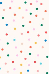 Cute polka dot background, colorful pattern