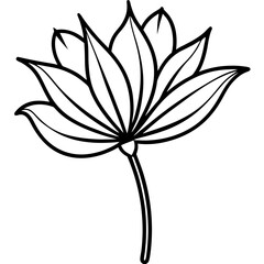 Flax Flower line art vector