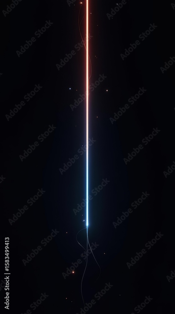 Poster single colorful line representing data transfer, ideal for mobile apps and smart dashboards.