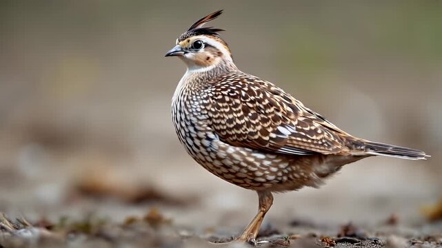 Serene Mountain Quail:  High-Definition Footage of Wild Bird in Natural Habitat