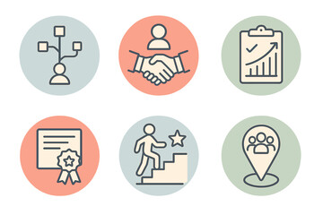 Visual representation of teamwork, achievement and growth in a modern corporate environment