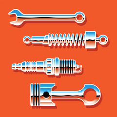 Chrome motorcycle parts element