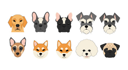 Obraz premium Diverse collection of canine companions featuring various breeds in pixel art style