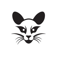 Silhouette of mouse or mouse head icon