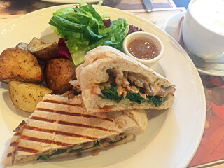 Sandwiches in Japan are unreasonably expensive.  Hot-pressed sandwiches are one of the few things I sometimes miss there—but honestly, all you need is a sandwich press to solve that.