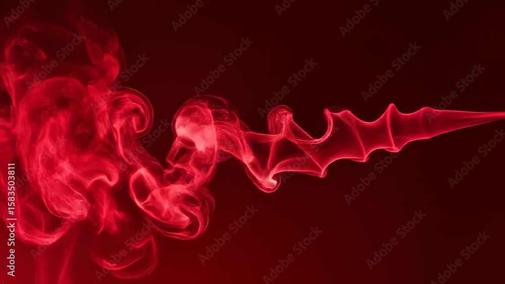 Poster abstract red smoke trails: a dynamic display of artistic movement and swirling forms