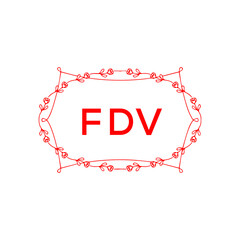 FDV Letter Initial Logo Design Template Vector Illustration