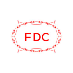 FDC Letter Initial Logo Design Template Vector Illustration