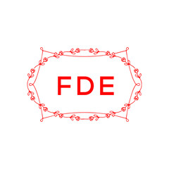 FDE Letter Initial Logo Design Template Vector Illustration