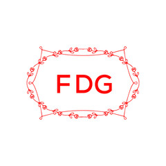 FDG Letter Initial Logo Design Template Vector Illustration