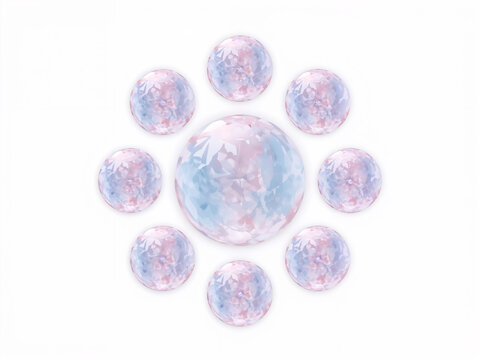 Crystal Floral Orb Cluster
