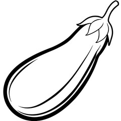Eggplant line art vector