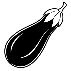 Eggplant line art vector